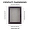 Rich Dark Brown Wood Shadow Box Frame with Acrylic Front - Light Brown Suede Backing, 30 Sizes